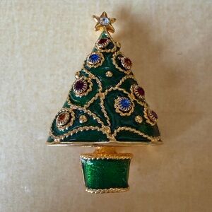 Weingeroff Earring Holder
Christmas Tree Pin Brooch 2.5"
Rhinestone Stud Vintage